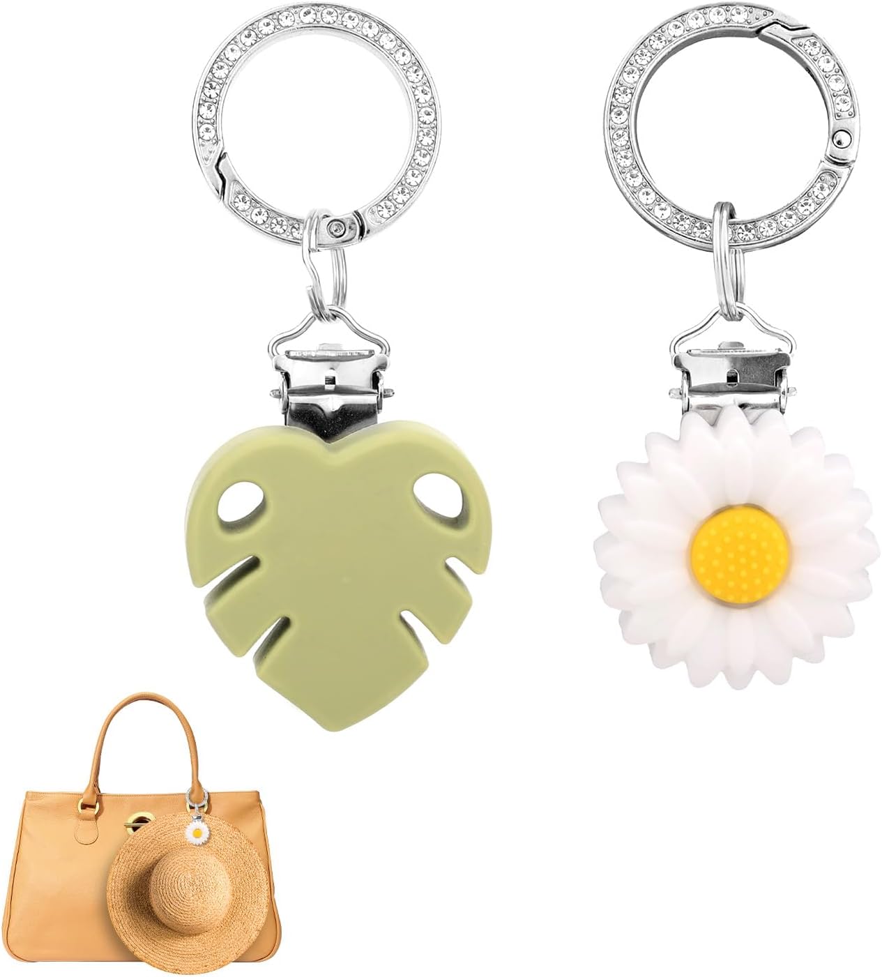 lasuroa 2pcs Silicone Hat Clips for Travel Bags, Secure Anti-Lost Holder for Sun Hat Luggage Bags Bogg Travel Accessories Women (Leaves, Daisy) lasuroa 2pcs Silicone Hat Clips for Travel Bags, Secure Anti-Lost Holder for Sun Hat Luggage Bags Bogg Travel Accessories Women (Leaves, Daisy)