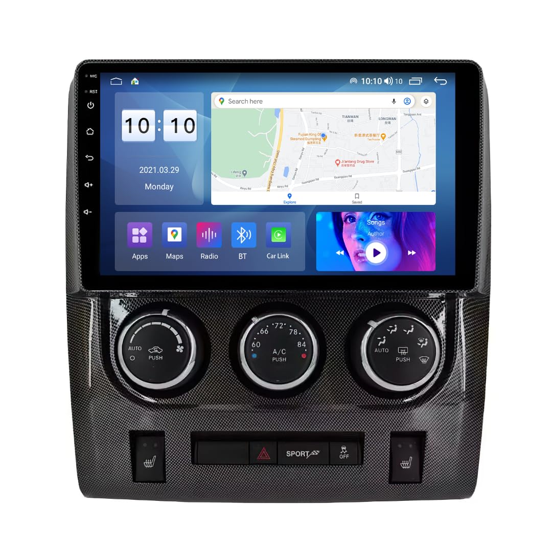 MekedeTech Android Car Radio Stereo for Dodge Challenger 2008 2009 2010 2011 2012 2013 2014 Head Unit,1280 * 720 HD Touch Screen Upgrade with 4G LTE Wireless CarPlay/Android Auto,8 core 8+256G