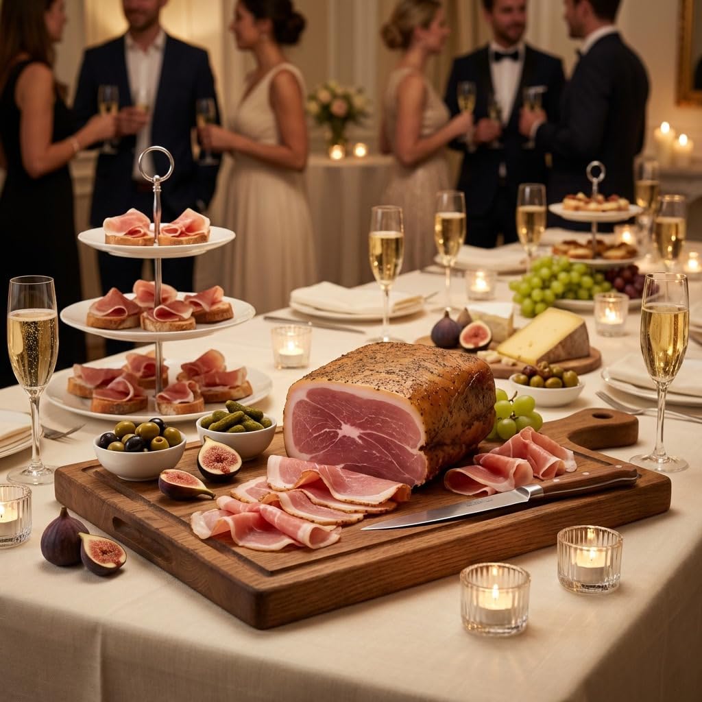 Quart de Jambon noir du Périgord aux Baies de Genièvre 900g +/- 100g