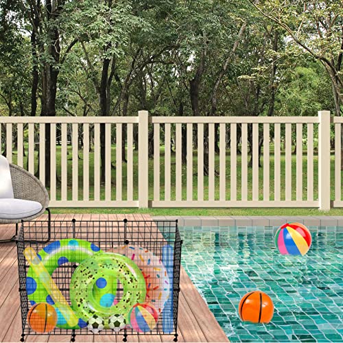 Pool Noodles Holder, Diy Mesh Rolling Storage Organizer Bin For Pool Floats,Swim Toys,Inflatable Balls, Black #TOP4