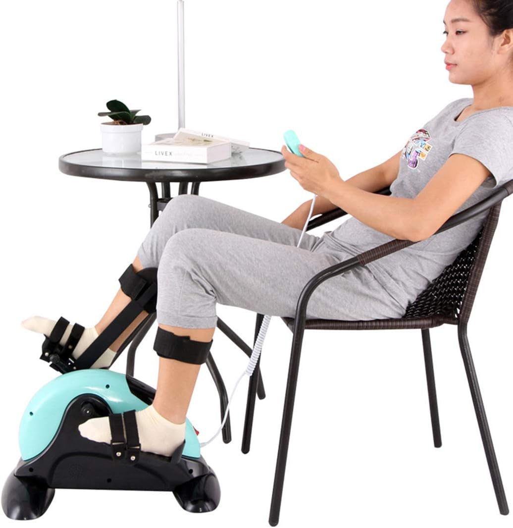 Under Desk Electric Pedal Exerciser, Electronic Rehab Pedals Exerciser with Multi-Function Remote Control, Adjustable Resistance Equipment