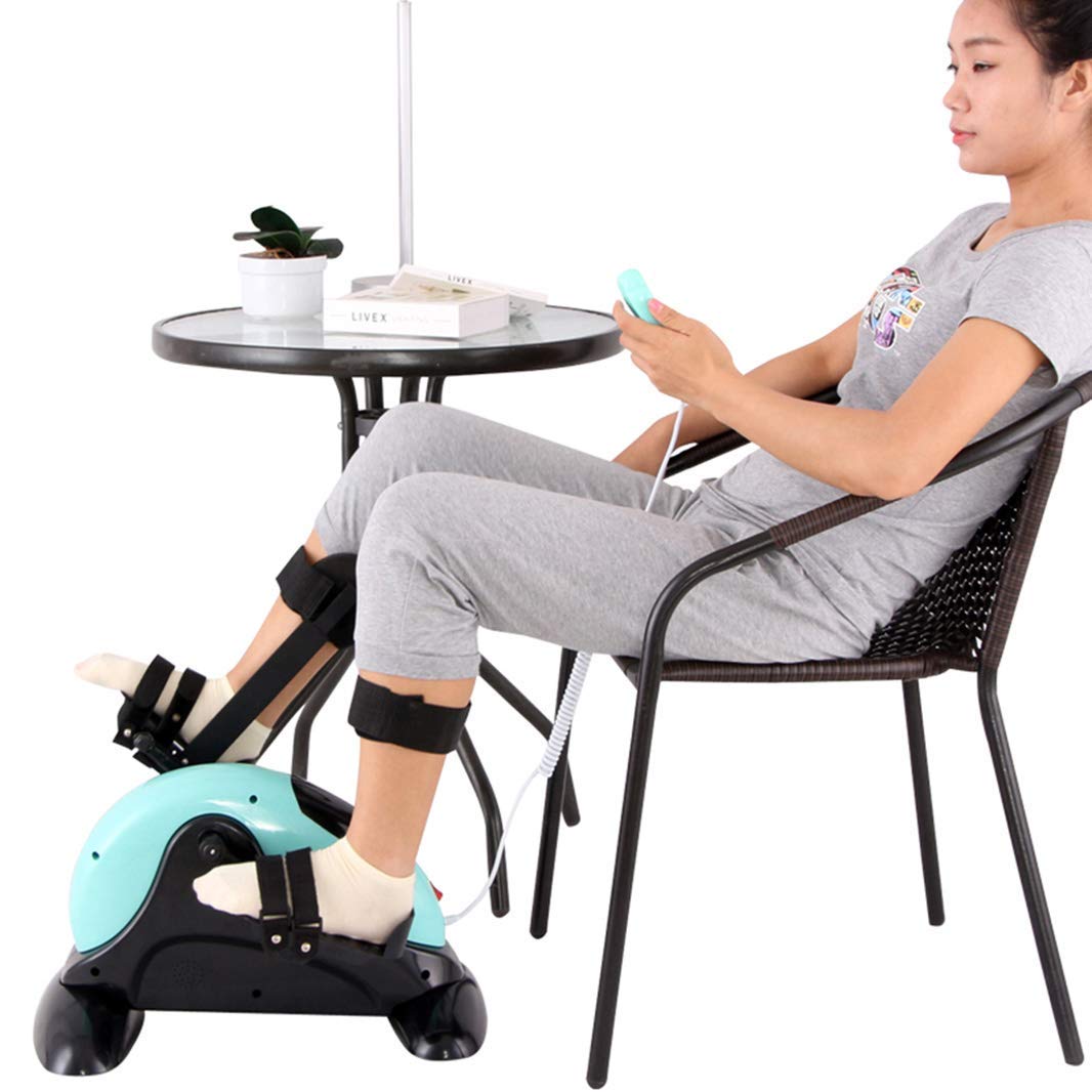 LUNEZY Esercitatore a Pedali Elettrico sotto la scrivania, Esercitatore a Pedali per Riabilitazione di Fisioterapia Elettronica con Telecomando Multifunzione, Attrezzatura per la riabilit