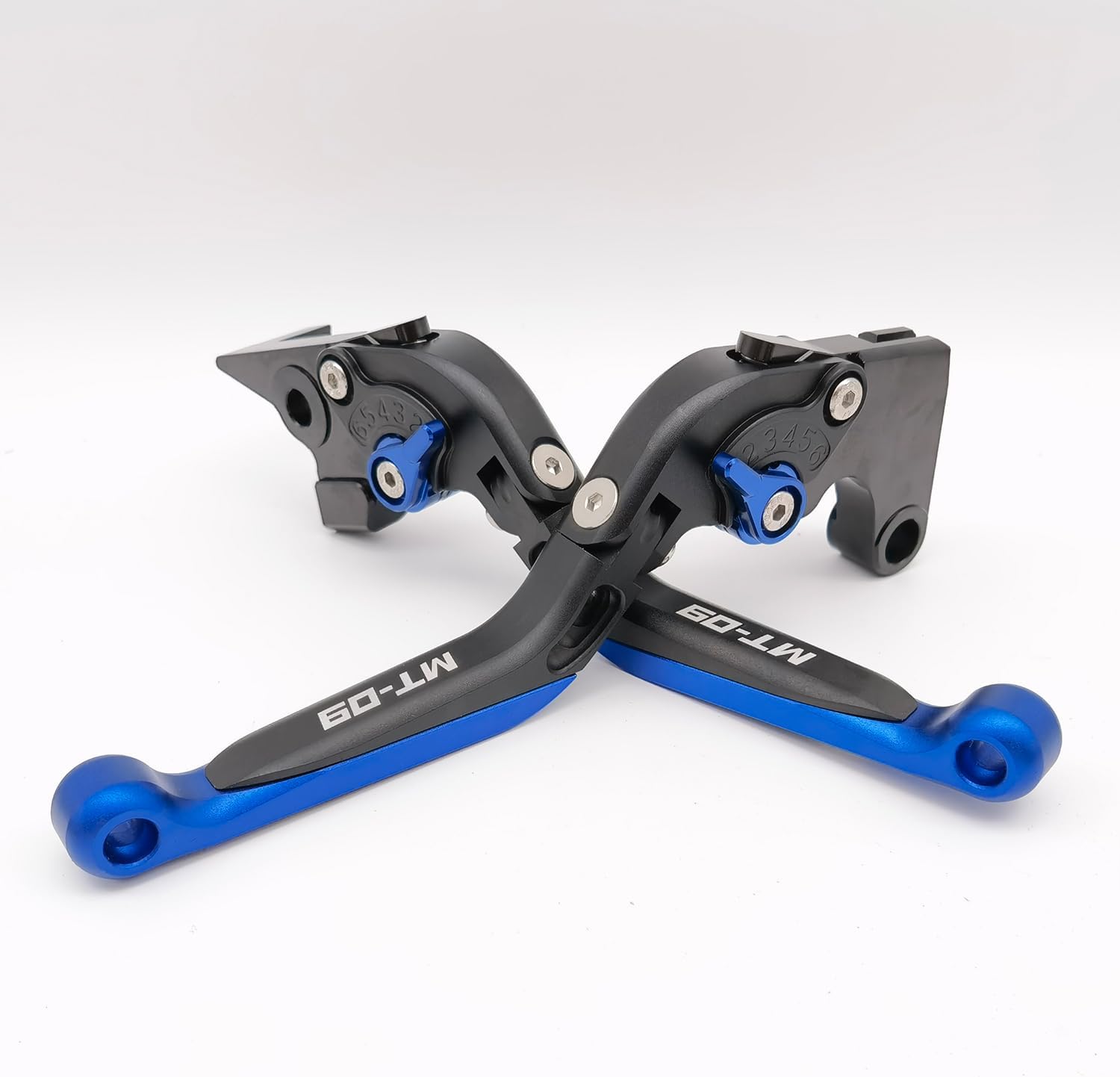 for Yamaha MT-09 2014-2023 Motorcycle CNC Adjustable Folding Extendable Lever (Gray Black `Black, MT09 2014-2020)