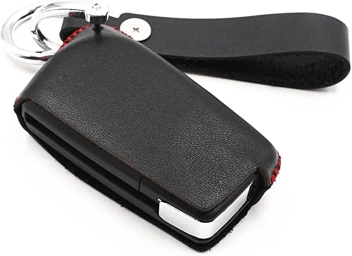 Miniatura 2 de Cuero 4 Botones Flip Remote Key Fob Case Cover Chain para Toyota Camry RAV4 Highlander Corolla