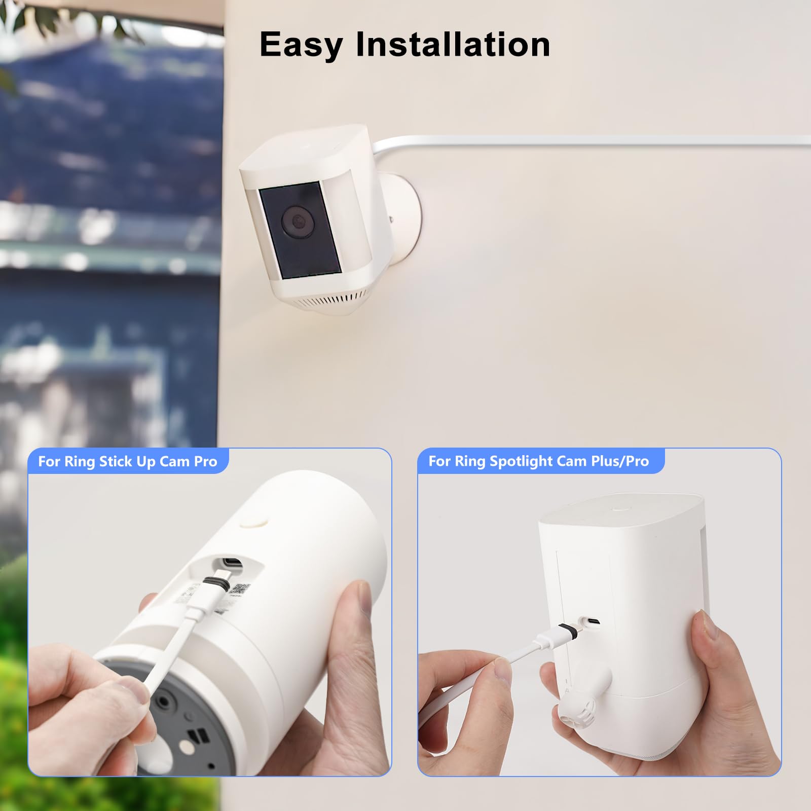 Ring Battery ALERTCAM Ring Spotlight Cam Power Adapter 25ft