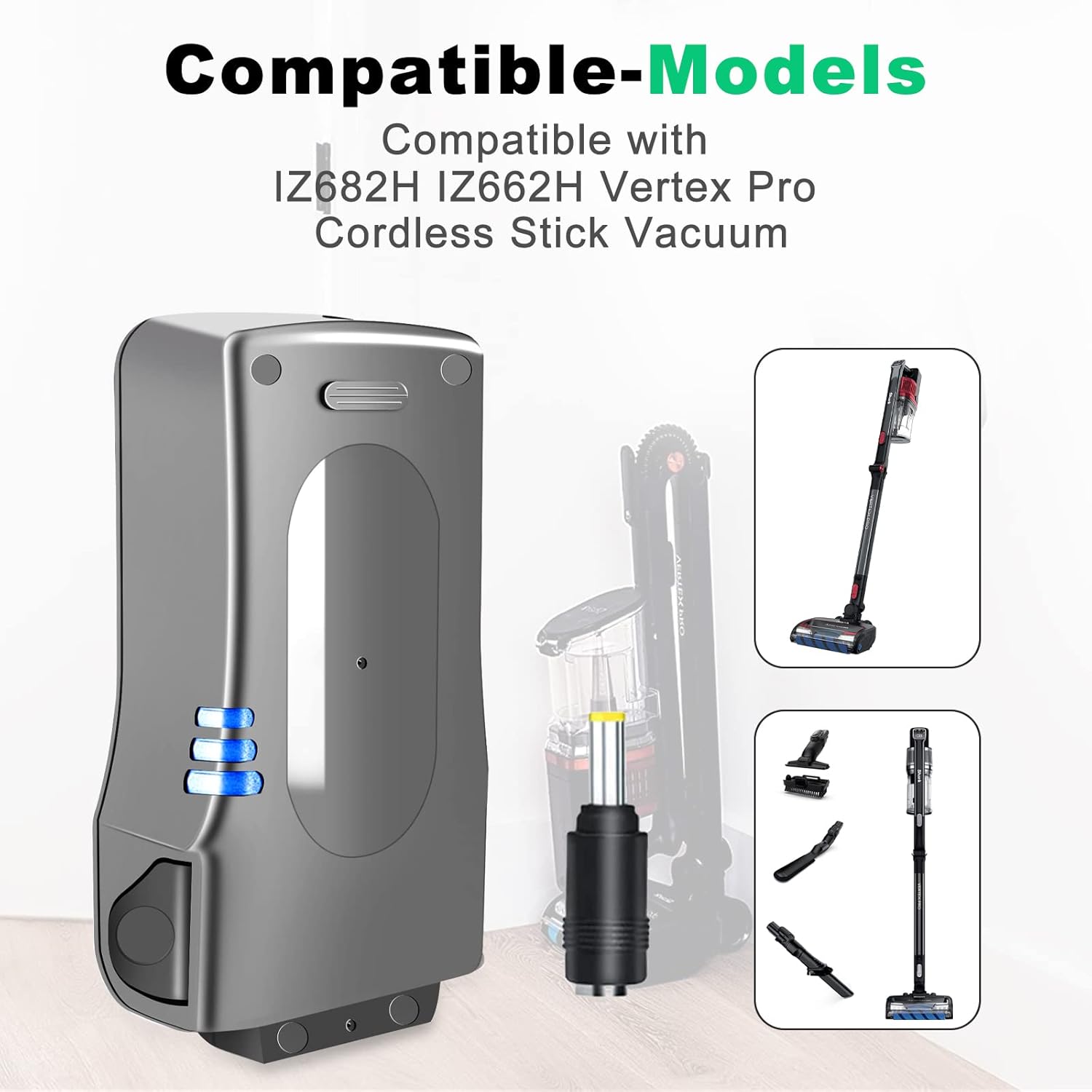 Replacement XBATR725 Battery for Shark Cordless Vacuum Cleaners - 3500mAh Lithium Ion Battery Compatible with IZ662H, IZ682H, IZ683H, IZ661HC, IZ662HC, IZ631H, 25.2V