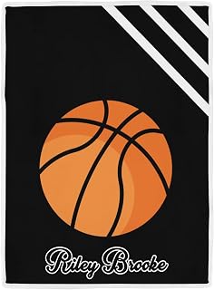Personalized Basketball Black Custom Cooling Blanket for Hot Sleeper,30x40 Inches for Boys Girls Men Women Pets,for Bedroom, Sofa,Camping Travel