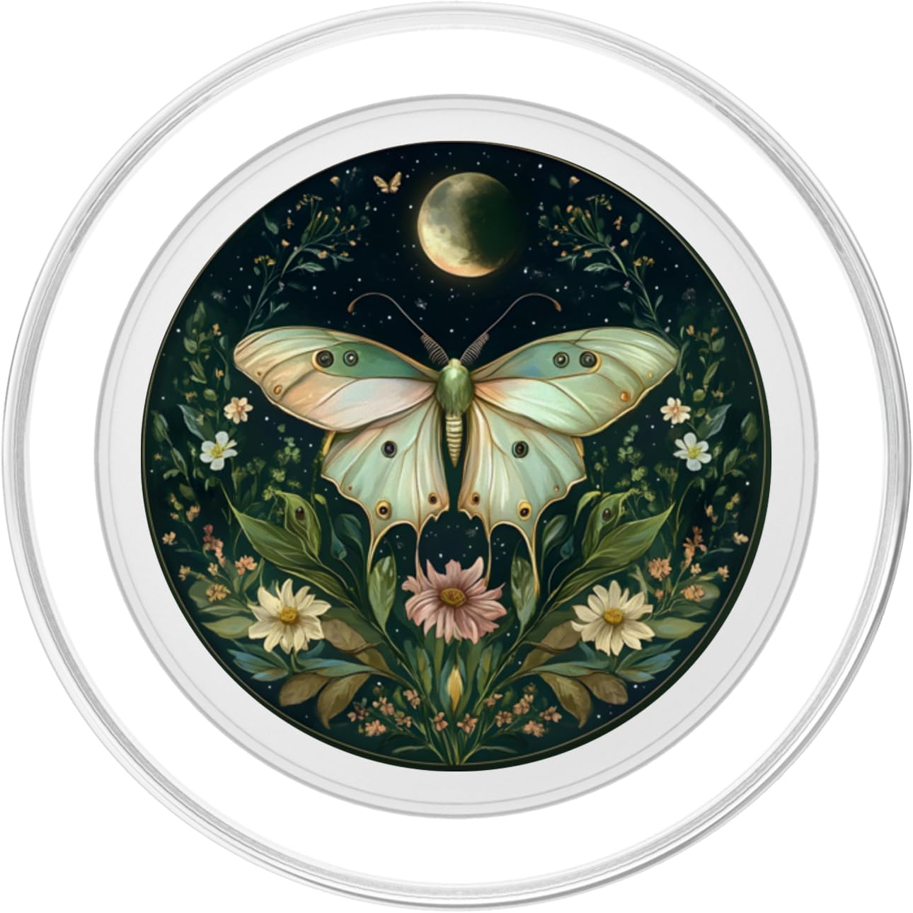 Luna Moth PopSockets PopGrip for MagSafe