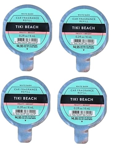 Bath and Body Works Car Fragrance Refill - Pack of 4 (Tiki Beach)