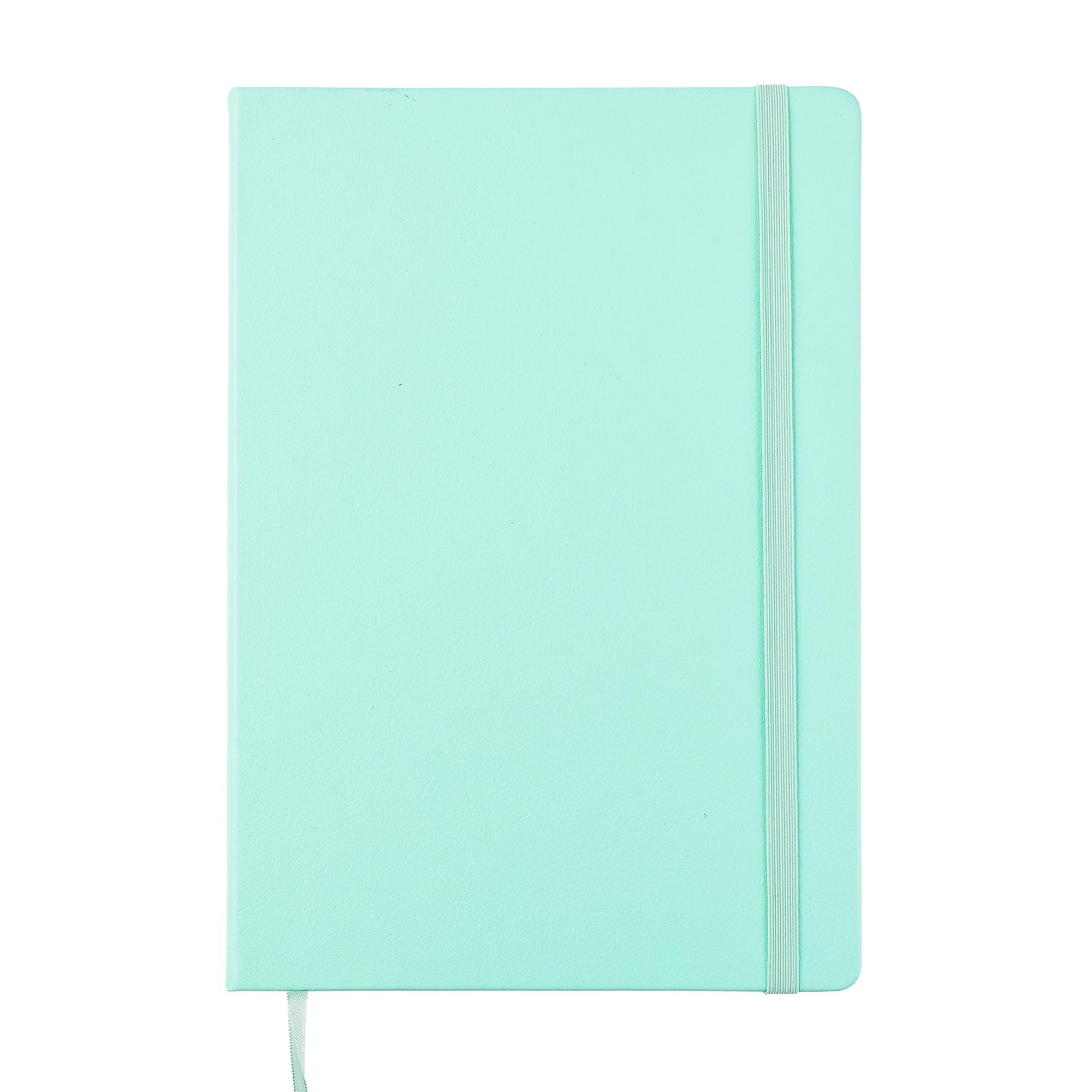 ARPAN A4 Notebook Diary Hardback Cover & Ribbon Marker with Elastic Closure, 80gsm Paper, 136 sheets Perfect for Office, Home, School, Business (Aqua)