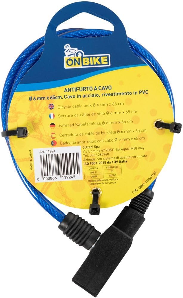 ON BIKE 11924 Padlock, Blue - Image 3
