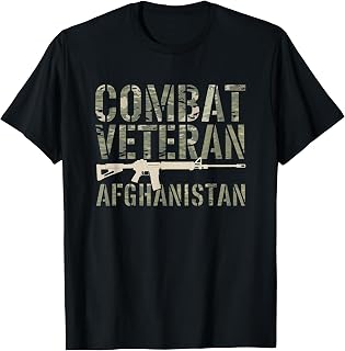 Combat Veteran Afghanistan Gulf War US Military Veteran T-Shirt