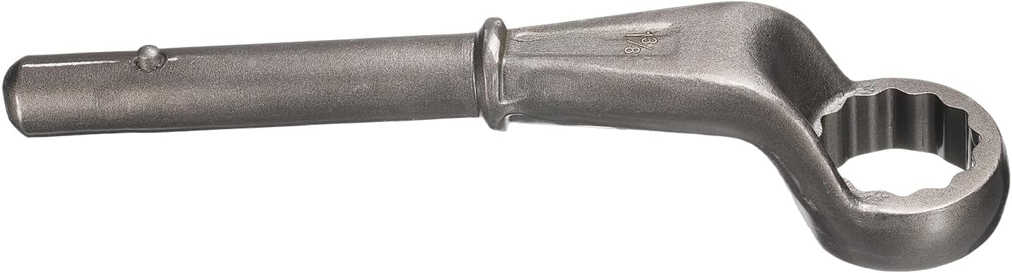 HARFINGTON Offset Box End Tubular Handle Wrench 1-3/8" CR-V 12 Point Offset Single End Torx Wrench High Neck Tubular Box Wrenches for Tightening Remove Screws and Fasteners, Silver Gray