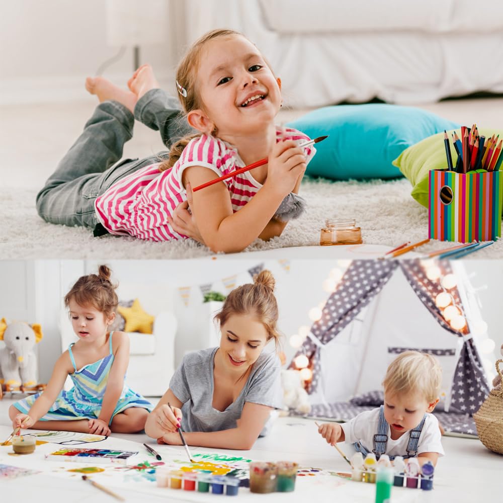 LOZACHE DIY Keramik Tassen Bemalen Set – 4 Tassen zum Selbstgestalten mit 12 Farben, Pinseln & Zubehör – Personalisierbares Bastelset für Erwachsene – DIY Kreatives Geschenk zum Bemalen