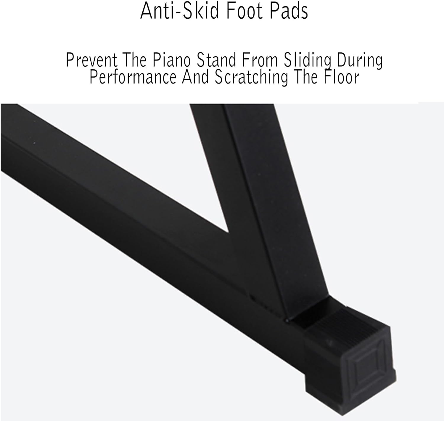 Keyboard Stand, Thickened Electronic Keyboard Stand, More Convenient Adjustable Height Digital Piano Keyboard Stand for Home and Studio, Black, 85235，Black，Black