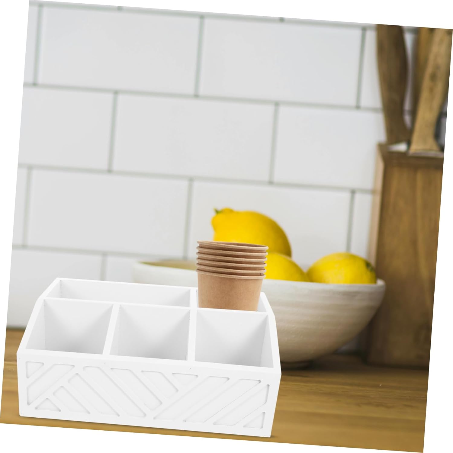 Coffee Station Organizer Tea Box for Tea Bags Coffee Holder for Countertop Sugar Packet Holder Stylish Storage for Home Kitchen Office Cafe