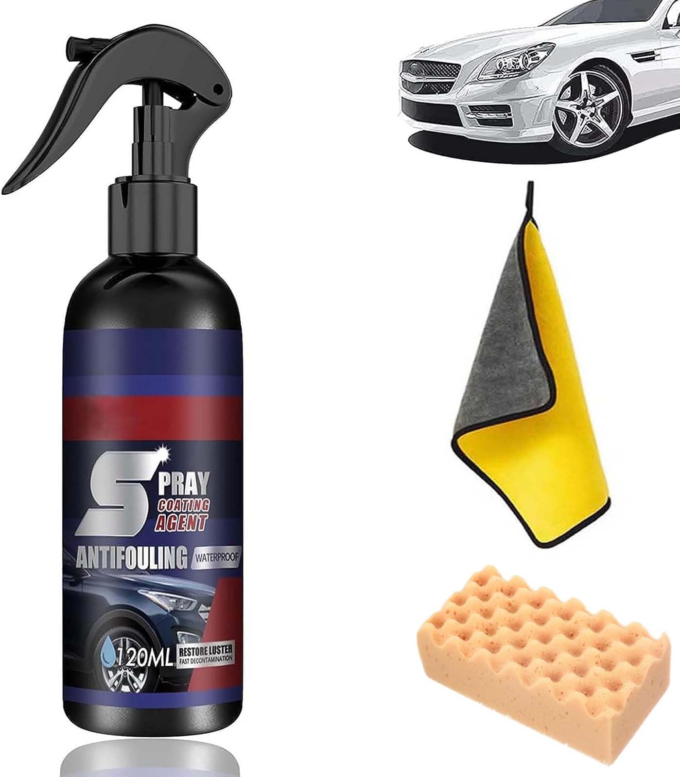 Rayhong Spray Coating Agent, Furnishk Coating Agent Spray, Multi-functional Coating Renewal Agent, 3 in 1 High Protection Quick Car Coating Spray (1Pcs)
