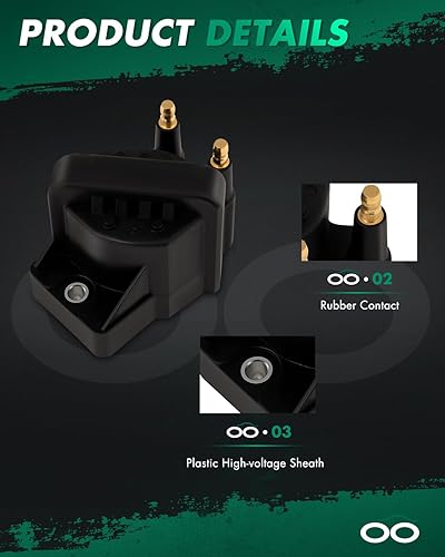 Vista 2111 de SCITOO 1 bobinas de encendido con 4 bujías de iridio para Chevrolet 2011-2015 Cruze 1.4L 2016 Cruze Limited 1.4L 2012-2020 Sonic 1.4L 2013-2021 Trax