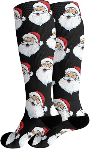 Miniatura 2 de devor Thigh High Socks Long Socks for Girls Dress Sock Funny Santa Claus Socks
