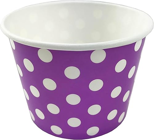 Miniatura 3 de MMvolesy Paquete de 50 vasos desechables para helado de 16 onzas, cuencos de papel de colores para helados, sopa caliente, postres, a prueba de
