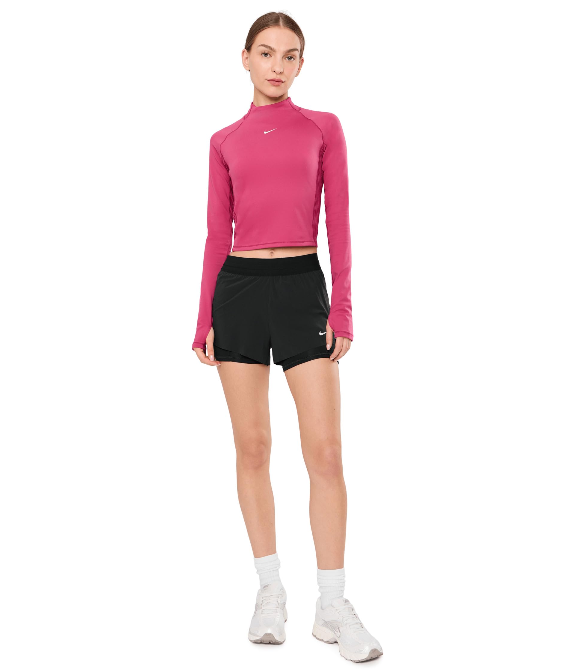 Nike Nike Swift Dri-fit 2-in-1-laufshorts Mit Mittelhohem Taillenbund Für Damen - Dri-FIT Short de Course 2 en 1 avec Taille Moyenne pour Femme - Course - Femme