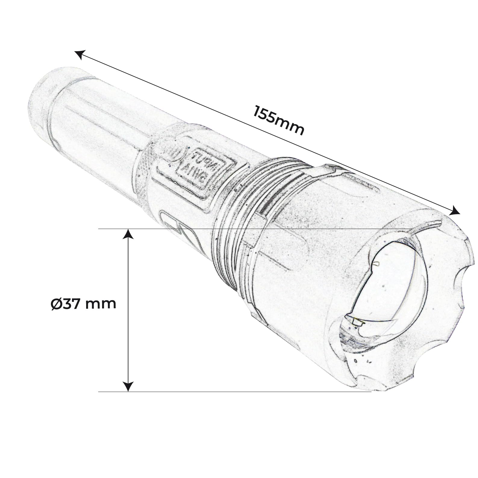 LED ATOMANT 4x Linterna LED Zoom USB Recargable con Bateria 5 Modos Luz | IPX4, Larga duracion, Alta potencia