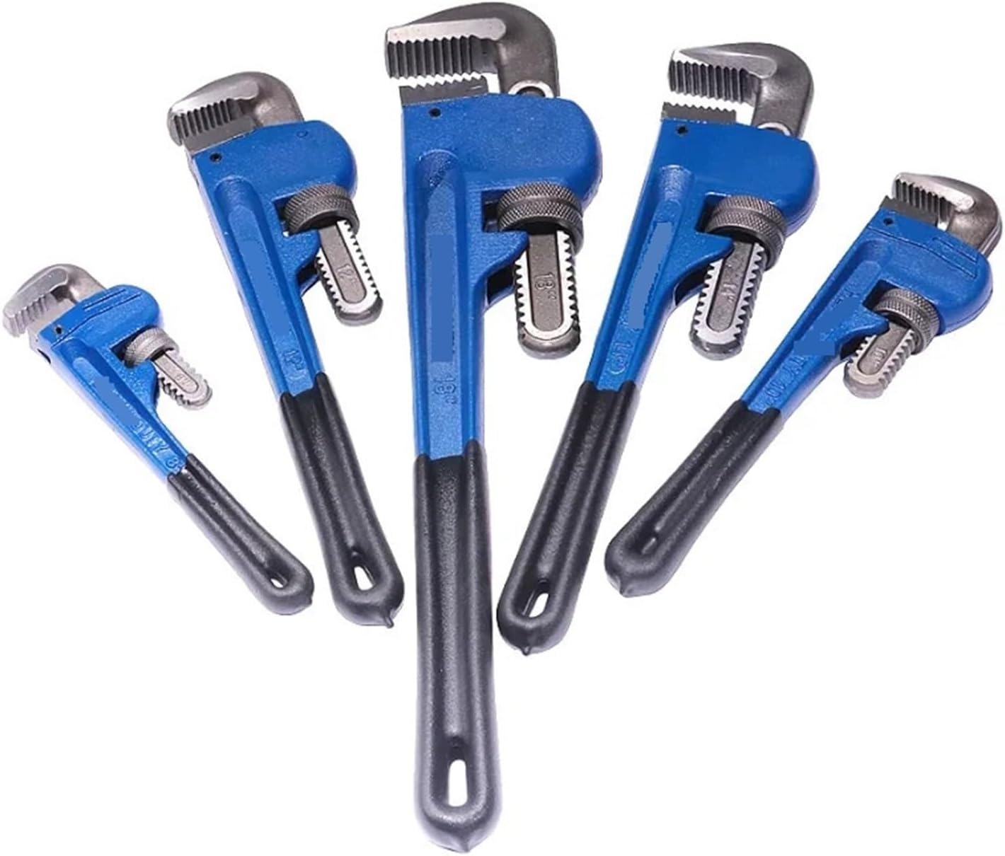 CAARLA Pipe Wrench Heavy Dutys Pipe Adjustable Wrench English Key Universal Plumber Multilayer Plumbing Tools 8/10/12inch(8 inch)