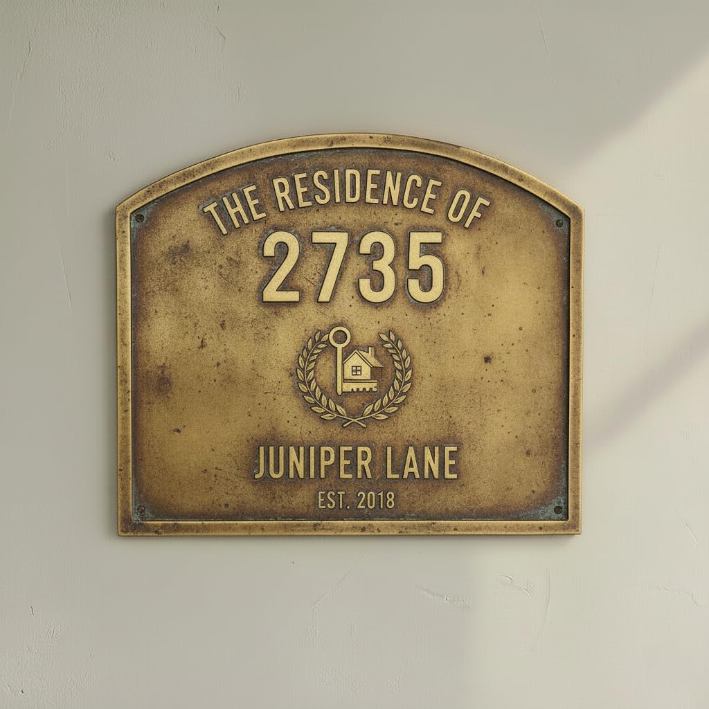 Personalized Plaque | Custom Engraved Wall Plate | Antique Style Name Plate for Home, Office, Shop, Memorial & Decor | Sign (Durable & Elegant) (Bronze Plaques, 10"x8"inches)