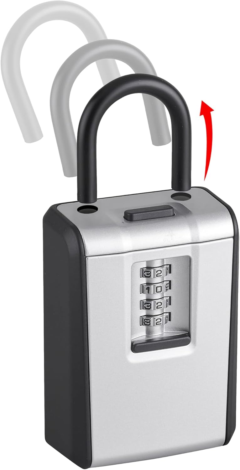 THIRARD Ultimate KeyBox – Ultra-Durable Heavy-Duty Key Lock Box, Wall-Mounted & Portable, Premium Weatherproof Key Safe with Secure 4-Digit Combination for Home, Office, Airbnb, and Emergency Access
