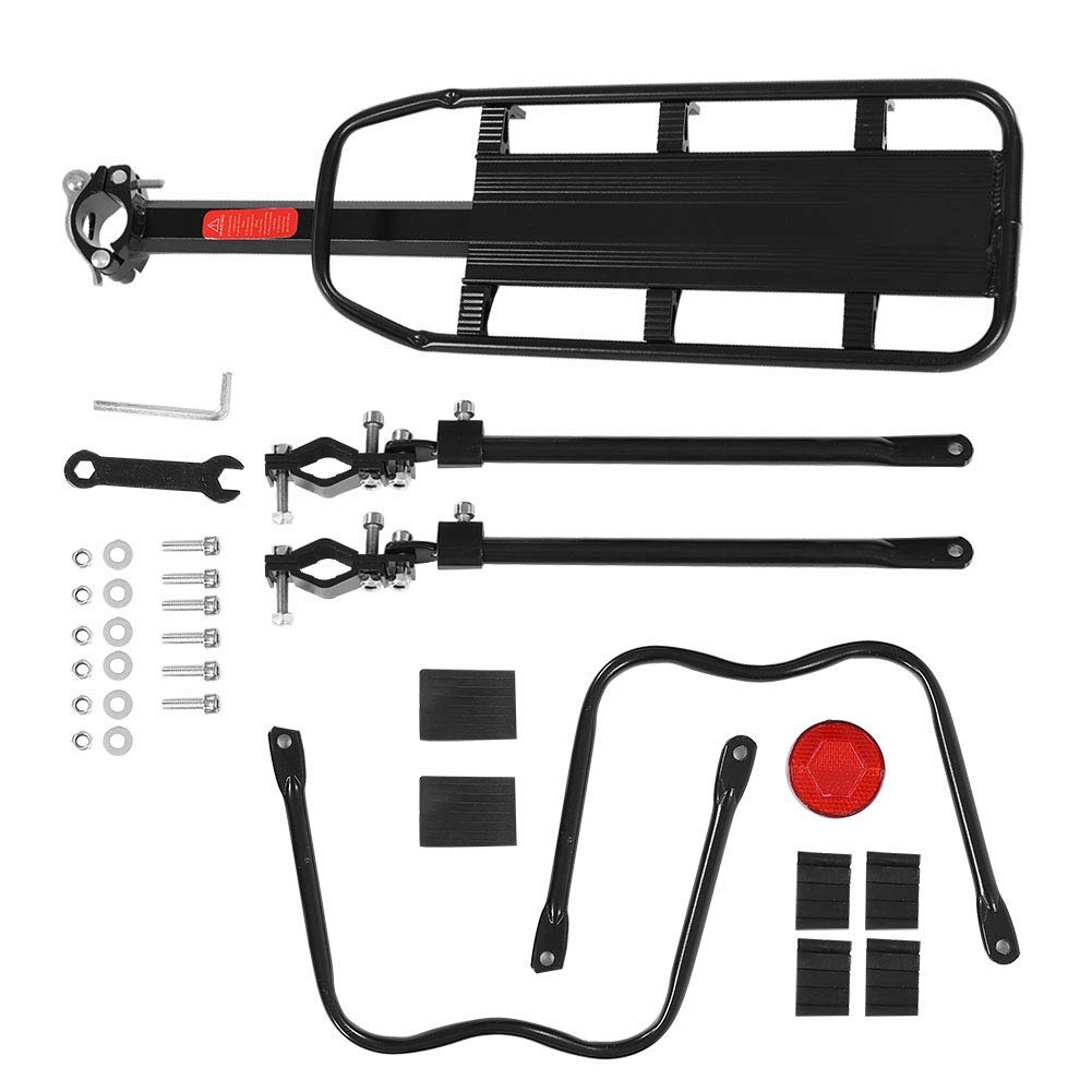 Vélo Porte Bagage, Transporteur Porte Bagages Arrière de Vélo de de 50 Kilogrammes Rack de Vélo avec Réflecteur pour La Plupart des Vélos