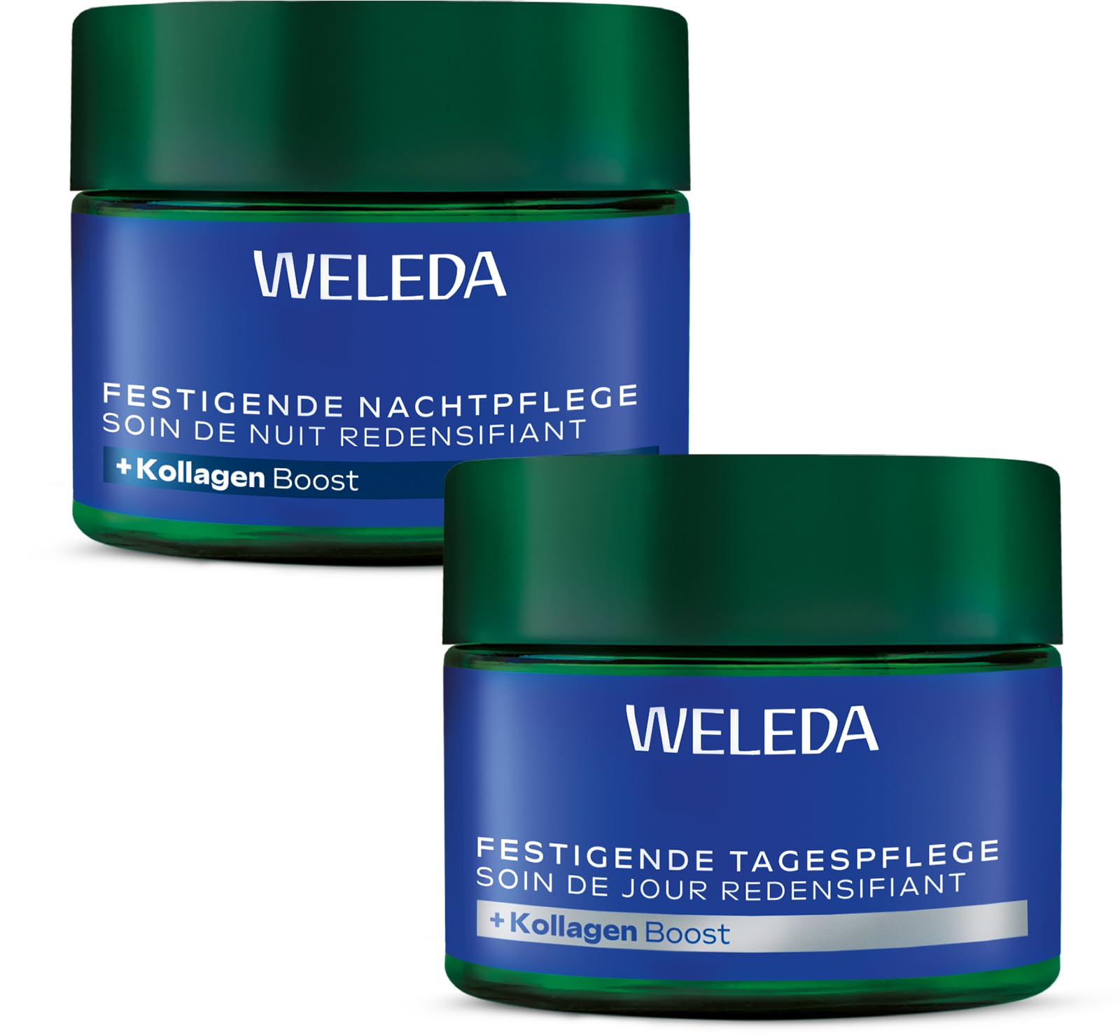 WELEDA Bio Festigende Tagespflege & Nachtpflege Blauer Enzian & Edelweiß – Anti-Aging Naturkosmetik Gesichtscreme gegen tiefe Falten & Pigmentflecken - straffende Tagescreme & Nachtcreme (vegan)