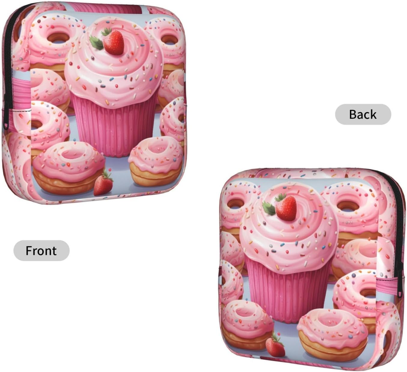 Sanitary Napkin Storage Bag for Women Portable Period Bag with Zipper