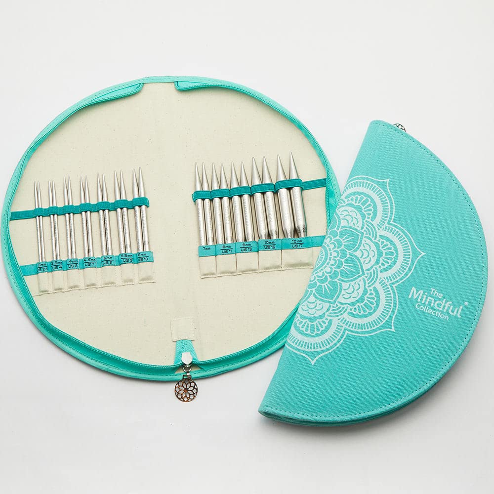KNITPRO Mindful-Set GRATITUDE, Edelstahl-Nadelspitzen Set + Zubehör, Art. 36301DE, deutsche Edition