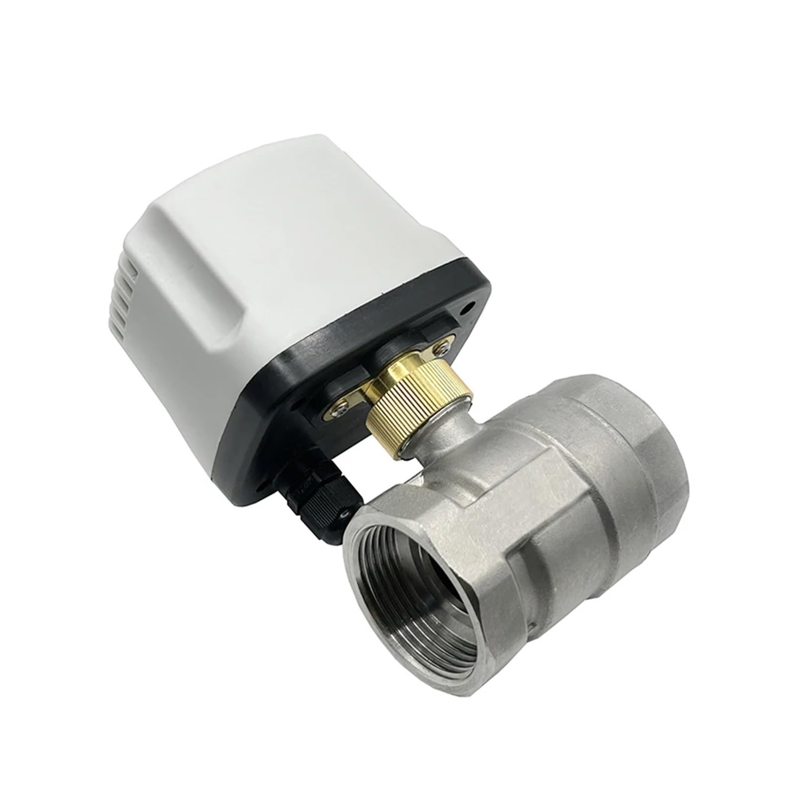Valve motorisée Vanne à boisseau sphérique motorisée IP65 en acier inoxydable 304 de 1-1/2 po, 220 V, 12 V, 24 V, 3 fils, 2 commandes(220VAC_CR02)