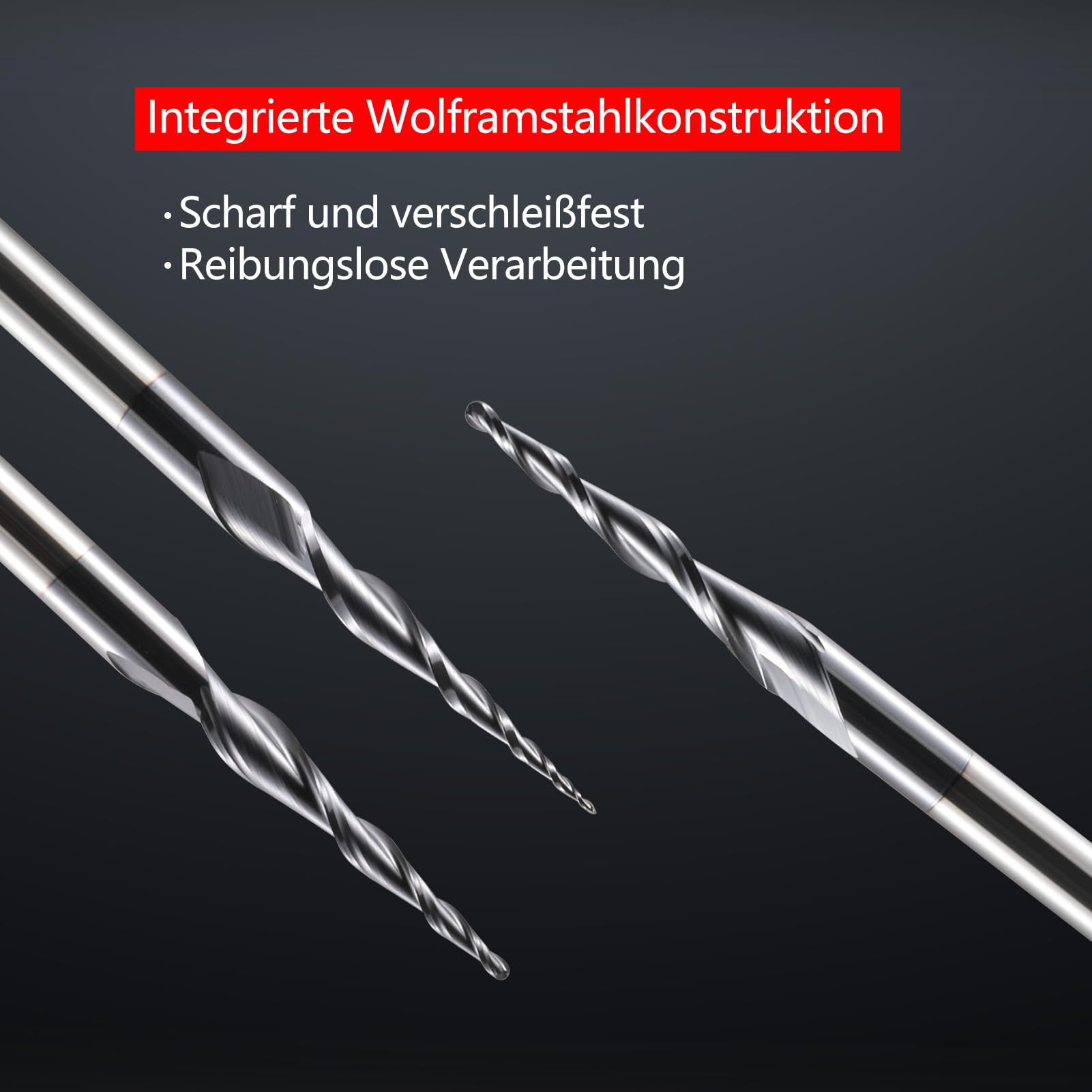 Kugelkopffräser Konische CNC Fräser Kugelfräser 2 Stück, R0.5 Spiralnutfräser Bit 6mm Schaft 2 Flöten Schaftfräser HRC55, 0,5mm Radius CNC Schnitzbits mit AlTiN Beschichtung für 2D /3D Gravu
