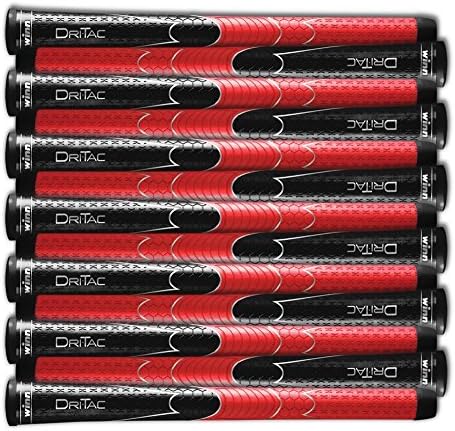 SET OF 13 WINN DRITAC AVS STANDARD BLACK / RED GOLF GRIP by Winn