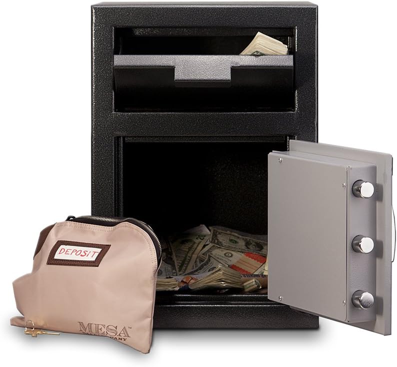 Mesa Safe MFL2014E Depository Safe, .9 Interior Cubic feet, 20-Inch by 14-Inch by 14-Inch
