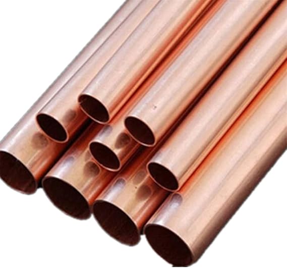 Copper Round Tube Straight Pipe Tubing Length 500mm,Outer Diameter 12mm 2pcs,12mmx1mmx500mm