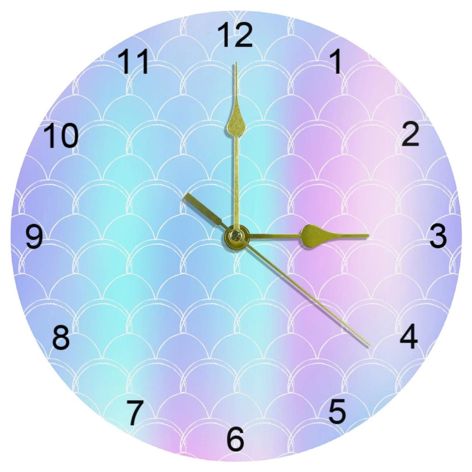 Horloge murale silencieuse quartz anti-bruit ronde 25,4 cm pour rester zen