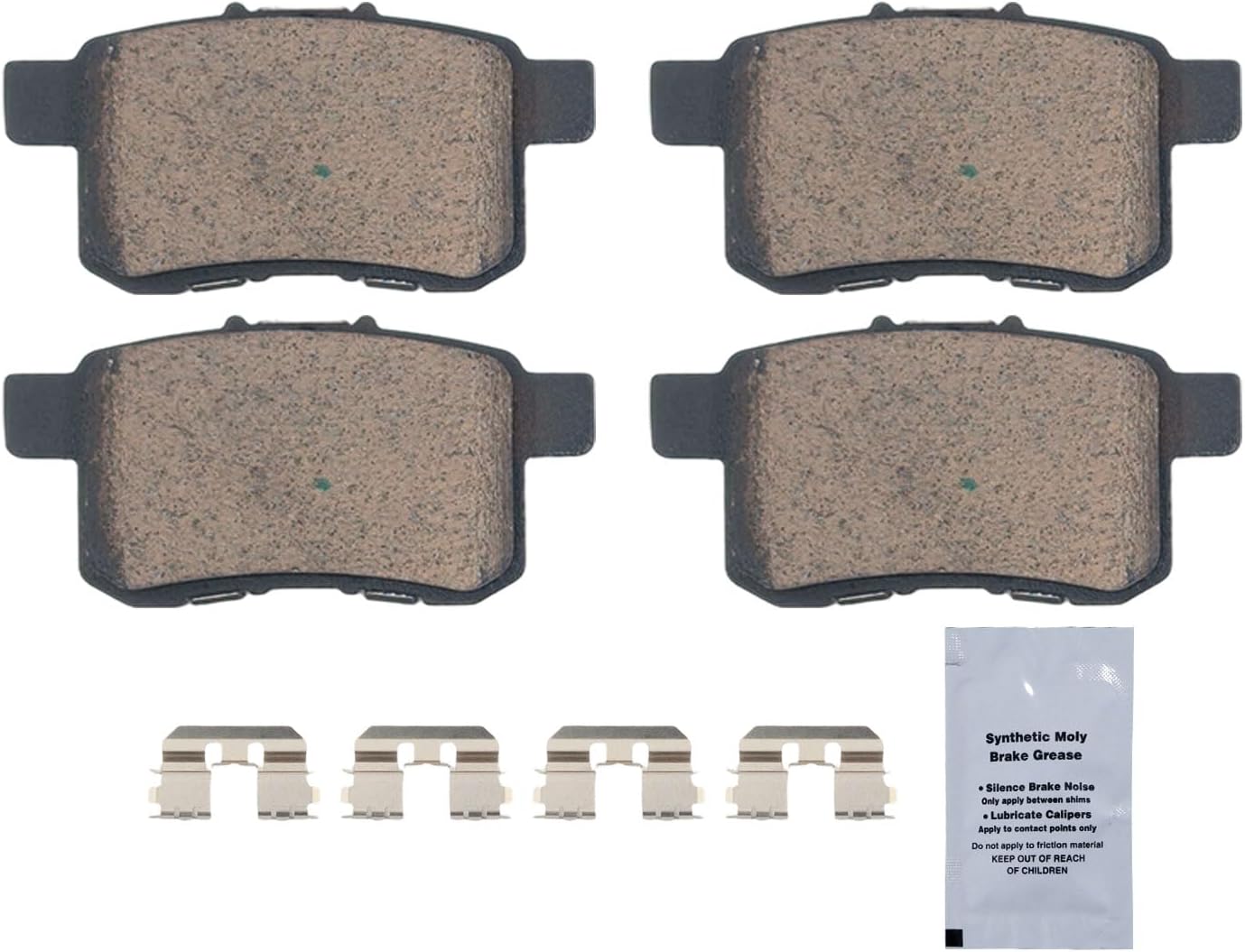 HUSCH D1336 Rear Ceramic Brake Pads Kit Fit For Acura TSX 2009-2014, For Honda Accord 2008-2017