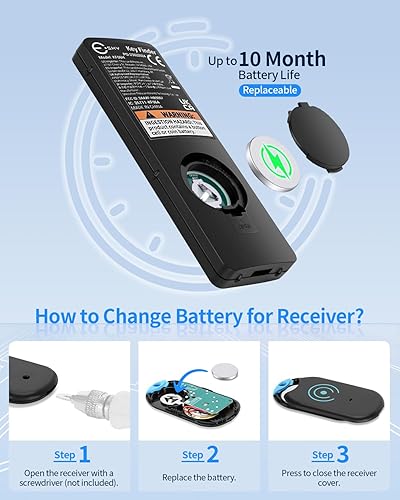 Miniatura 13 de Esky - Localizador inalámbrico de artículos, llaves o mascotas con control remoto (1 transmisor de RF y 6 receptores)