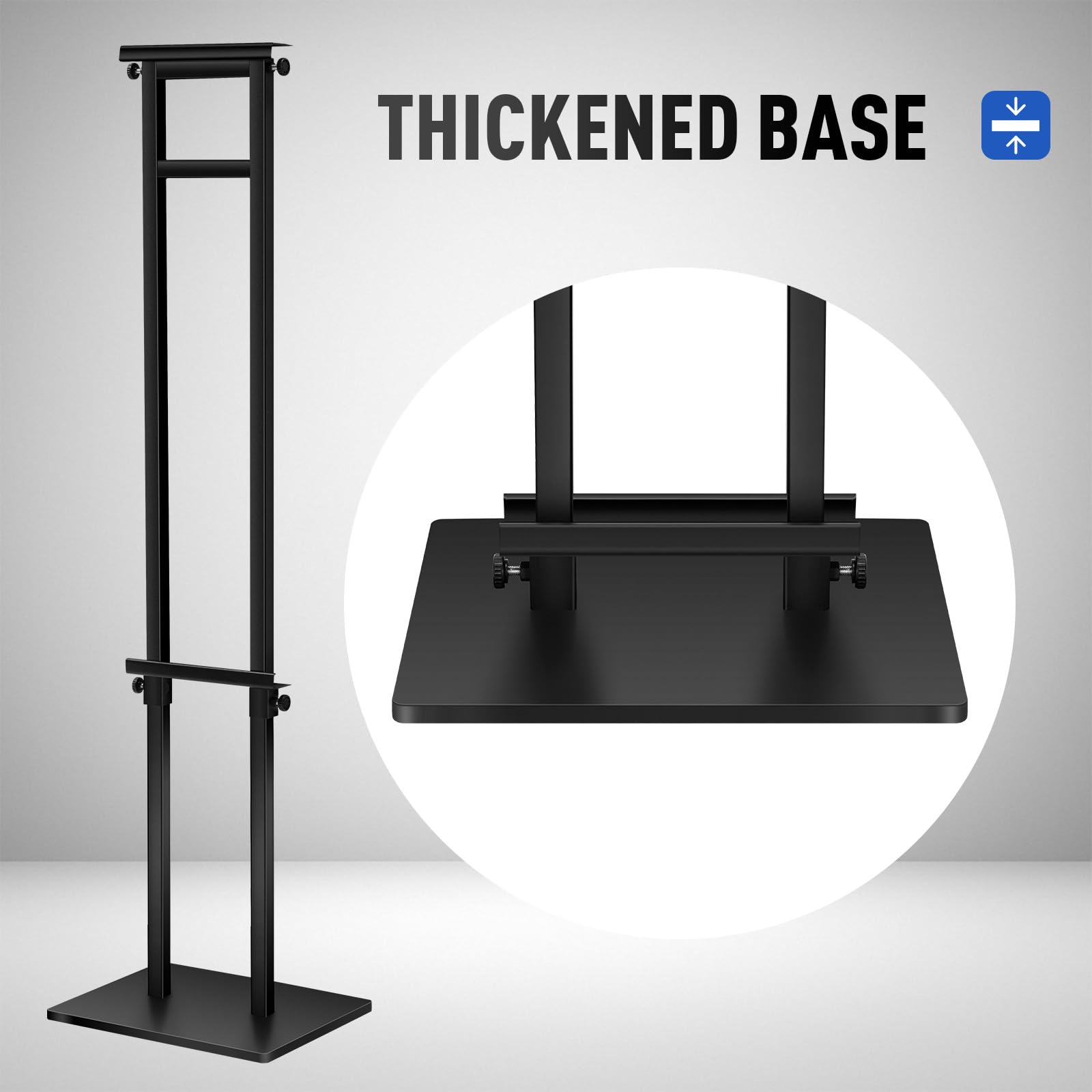 YIYO Soporte para carteles – Exhibición de suelo de doble cara de 78 pulgadas con base de metal, doble poste ajustable resistente para tableros de espuma y señalización (escuelas/tiendas/restaurantes