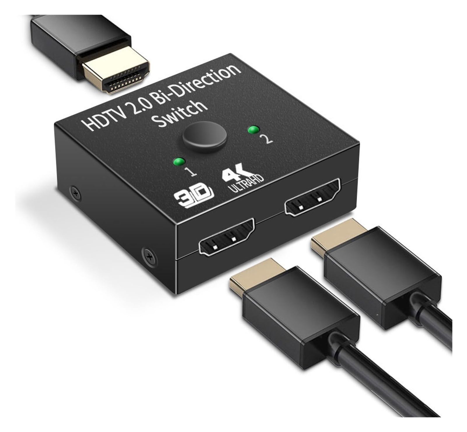Interruptor 4K KVM bidireccional 1x2 y 2x1 con divisor de vídeo para PS4 y PS3