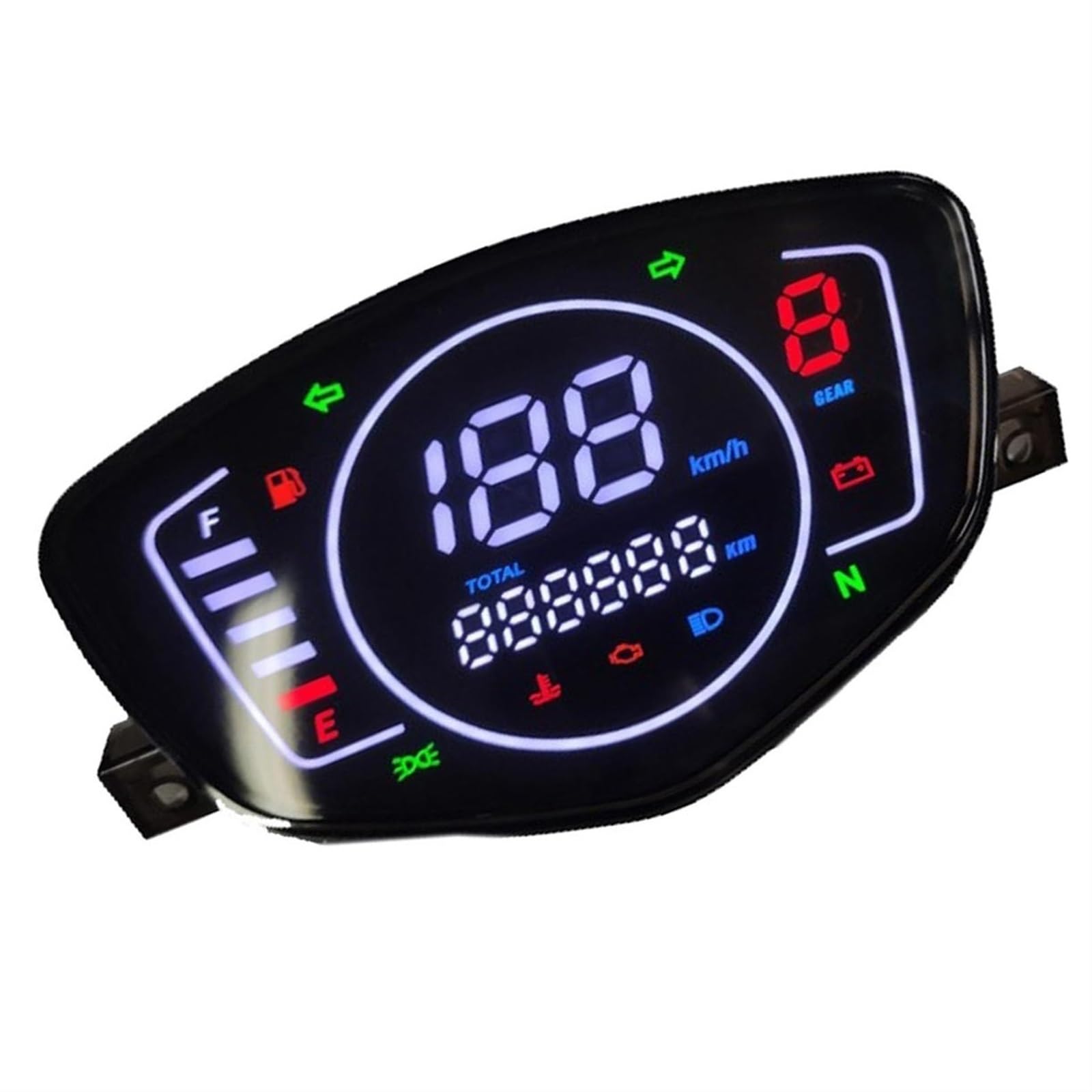Tablero de moto Para Yamaha LC 135, velocímetro digital, tacómetro, odómetro, modificación, piezas de repuesto electrónicas, accesorios(Blanco)
