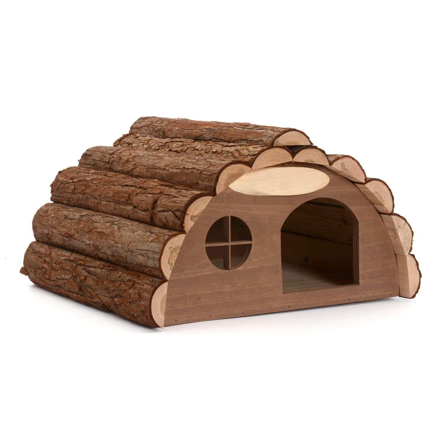 CKB LTD Casa de Erizo de Madera o Conejillo de Indias Refugio al Aire Libre Fuera de la casa de hábitat, el Hotel también se Puede Utilizar para hibernación hogar para Refugio de jardín 33,5x34x19cm