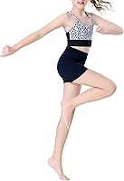 Vista 5 de Swdarz Pantalones cortos de gimnasia para niñas, para voleibol, animación, ballet, elastano