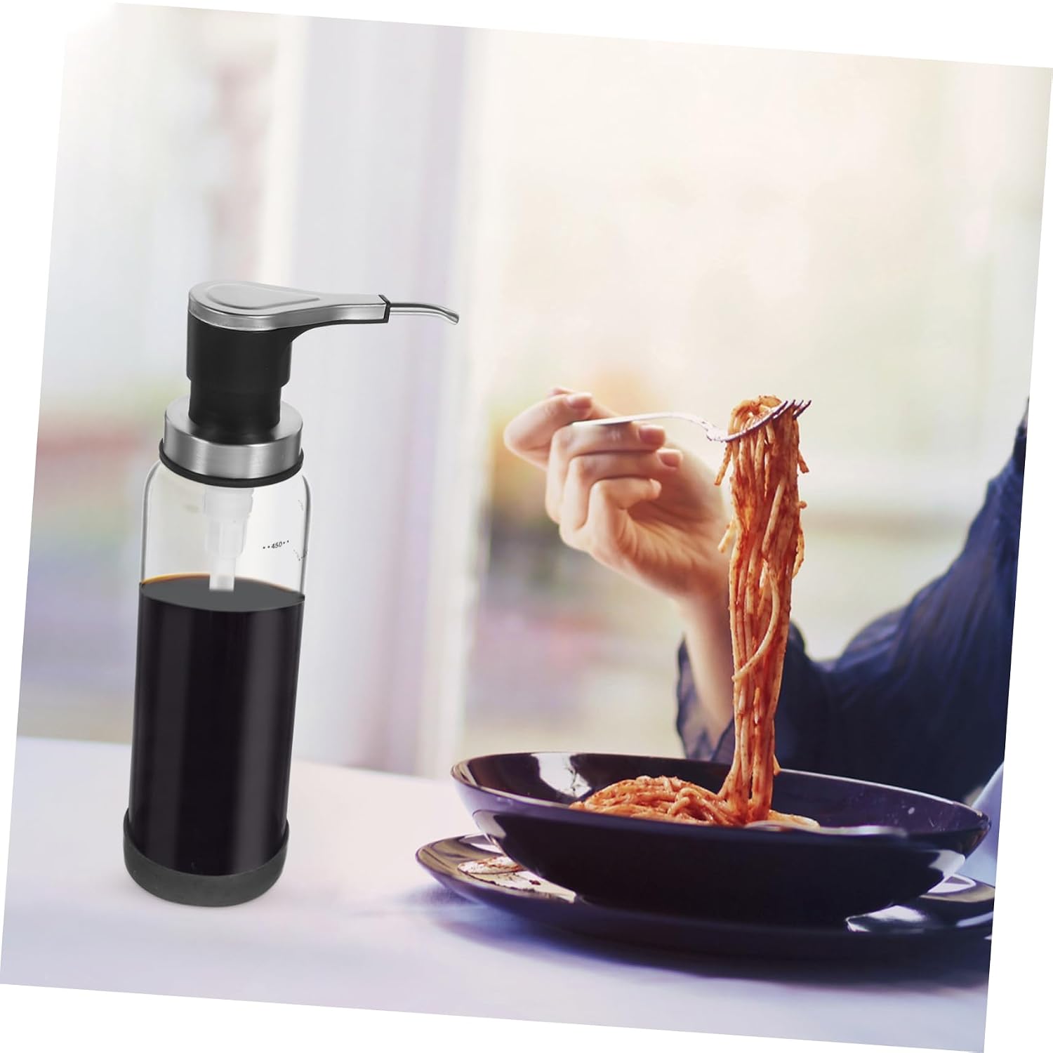 500ml Jar Syrup Pump Bottle Pancake Syrup Dispenser Jam Dispenser Honey Jar Kitchen