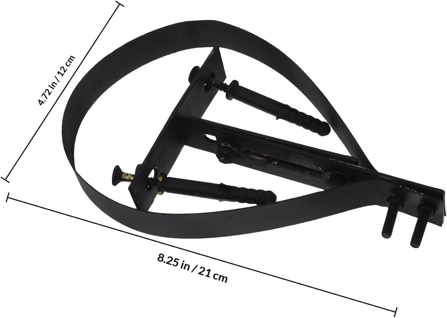 Black Alloy Chimney Pipe Support Bracket for Water Heaters and Boilers, Versatile Wall Mount Clamp for Fireplace Chimney Pipe Replacement Parts