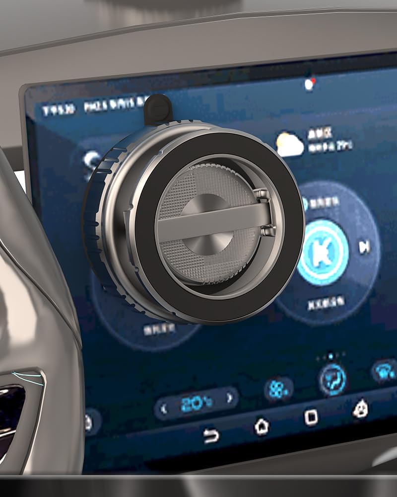 Car Phone Holder for MagSafe, 360° Adjustable Cell Phone car Magnetic Mount with Vacuum Suction Base, Universal Smartphone Compatibility,for iPhone 17 16 15 pro (Gray)