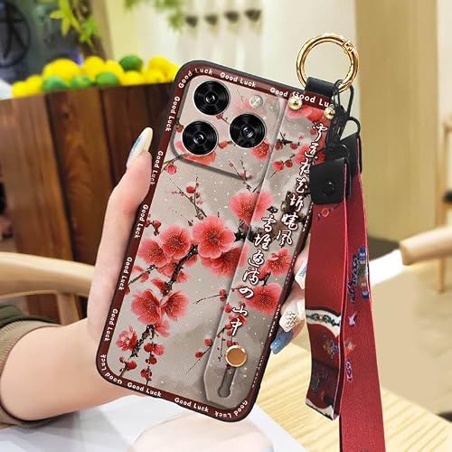 Phone Case Compatible with Cubot Note60, Durable Shockproof Anti-knock Wrist Strap Back Cover Lanyard For Mom Waterproof Anti-du